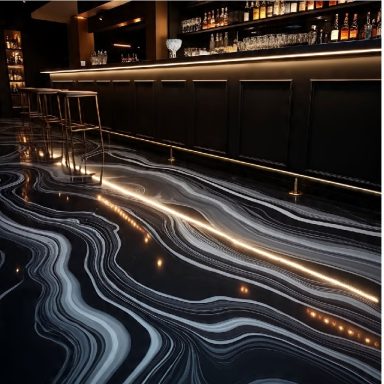 Black mamoleado with white tones and some gray touches