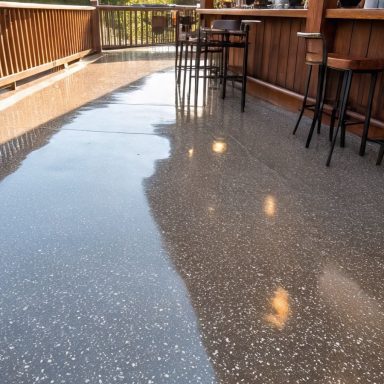 Non-slip quartz for outdoor terraces